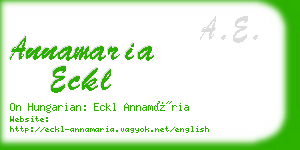 annamaria eckl business card